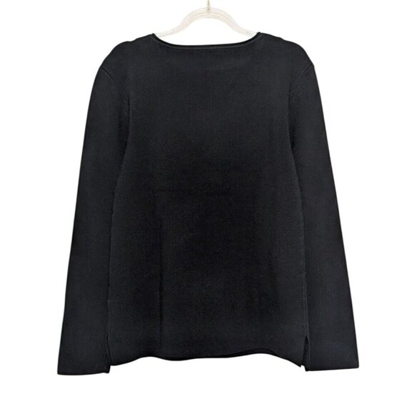 NEW MM Lafleur Malin Top Womens Size Small Black Jardigan Knit Button Shoulder - Picture 9 of 12